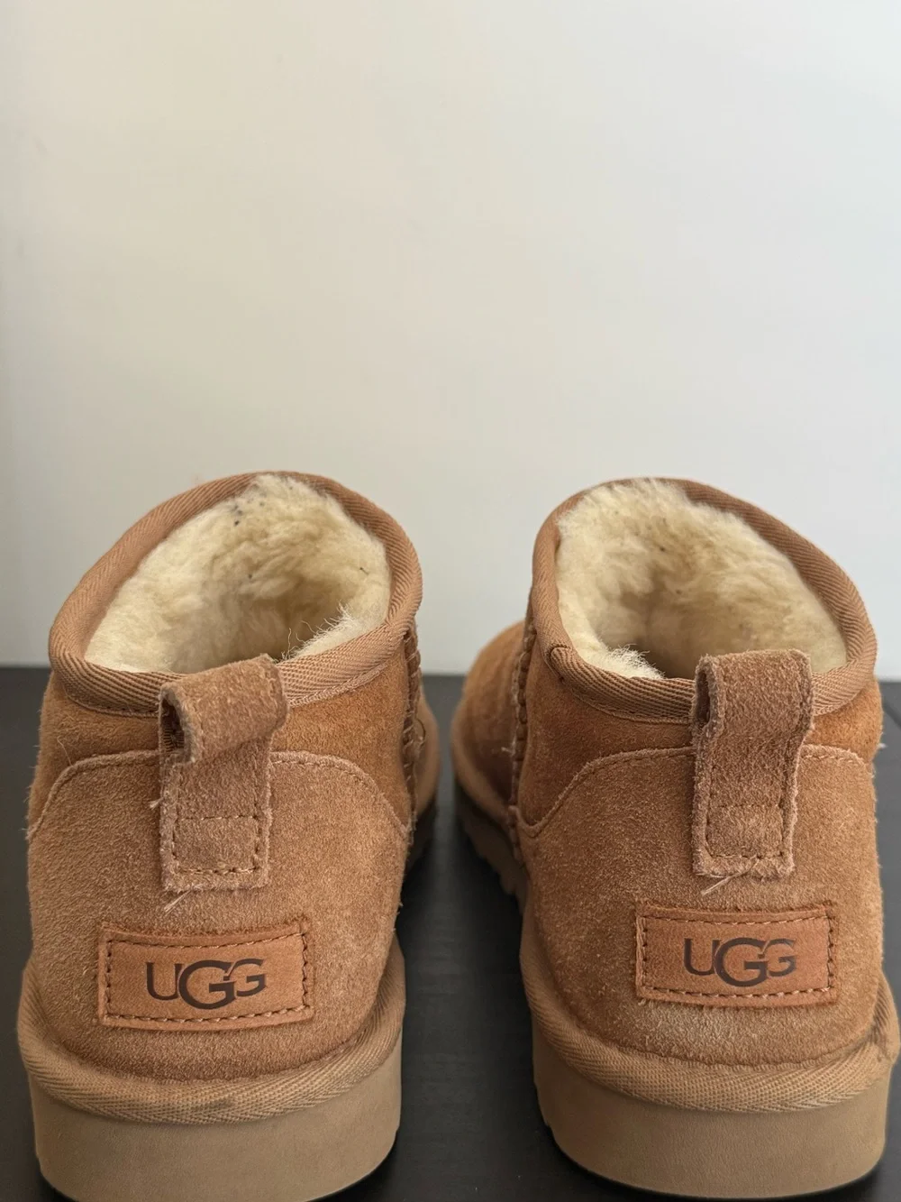 UGG Chestnut Suede Shearling-Lined Ankle Booties